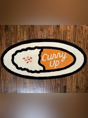 Human Made Japan “Curry Up” Rug Large Nigo Bape White/Orange 60x30” SOLD OUT